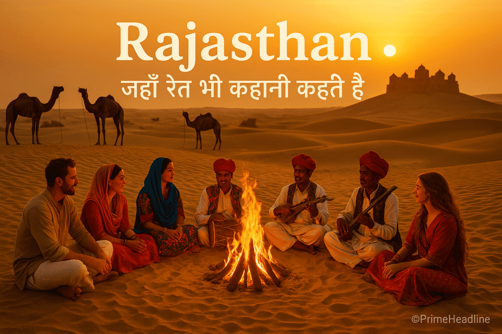 Pushkar Mela with folk dancers and colorful turbans