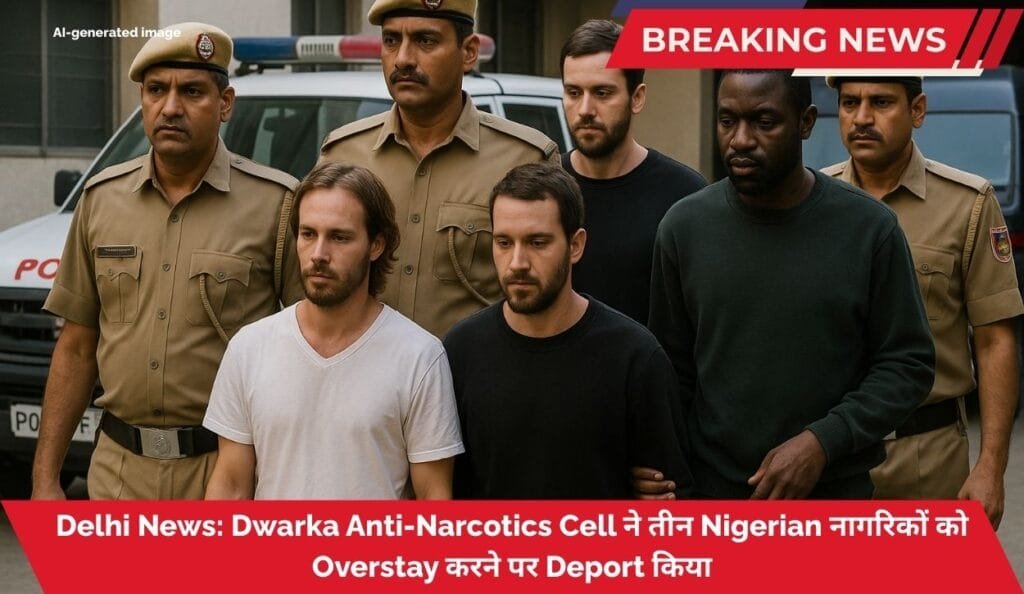 Dwarka Anti-Narcotics Cell ने तीन Nigerian नागरिकों को Overstay करने पर Deport किया