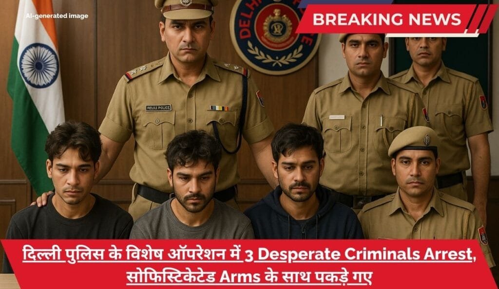 Delhi News: दिल्ली पुलिस के विशेष ऑपरेशन में 3 Desperate Criminals Arrest, सोफिस्टिकेटेड Arms के साथ पकड़े गए