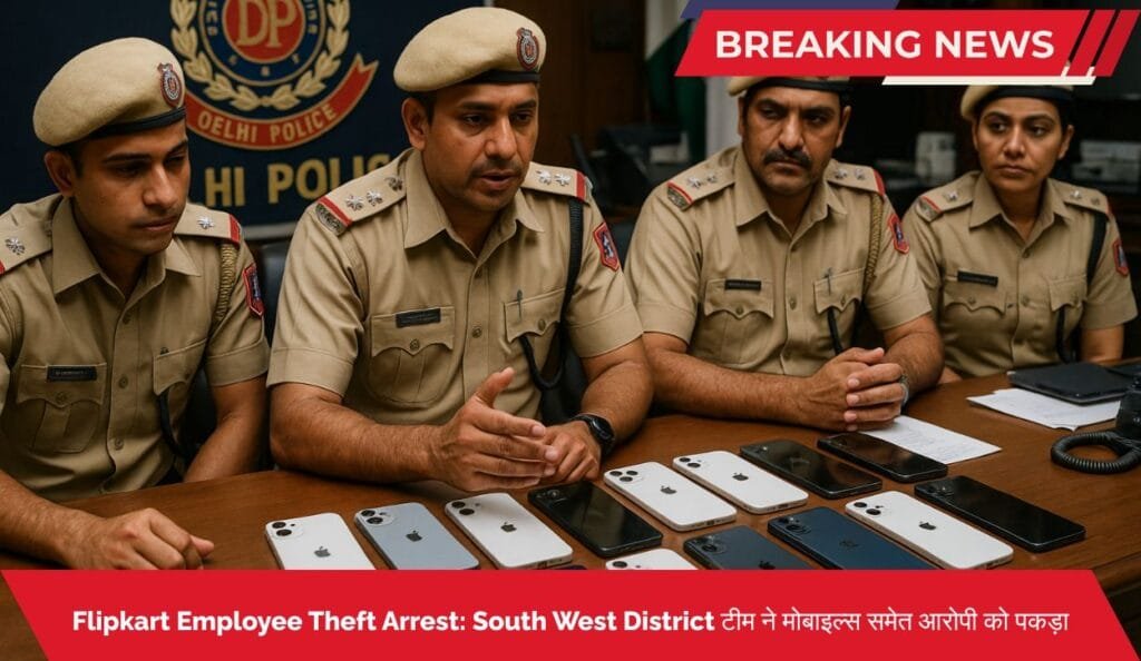 Flipkart Employee Theft Arrest: South West District टीम ने मोबाइल्स समेत आरोपी को पकड़ा