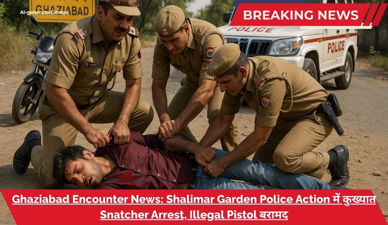 Ghaziabad Police Encounter Shalimar Garden – Snatcher Arrest with Illegal Pistol