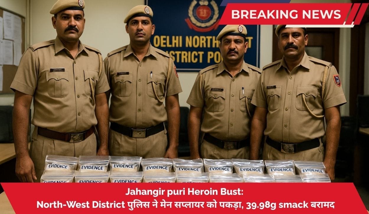 Jahangir puri Heroin Bust: North-West District पुलिस ने मेन सप्लायर को पकड़ा, 39.98g smack बरामद