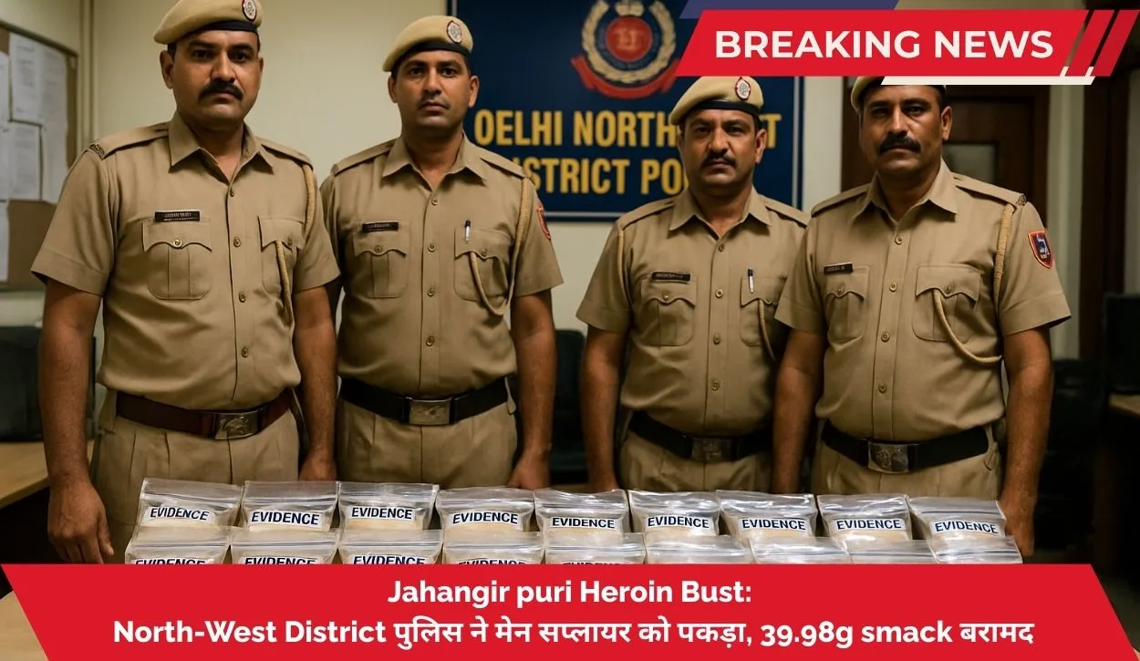 Jahangir puri Heroin Bust: North-West District पुलिस ने मेन सप्लायर को पकड़ा, 39.98g smack बरामद