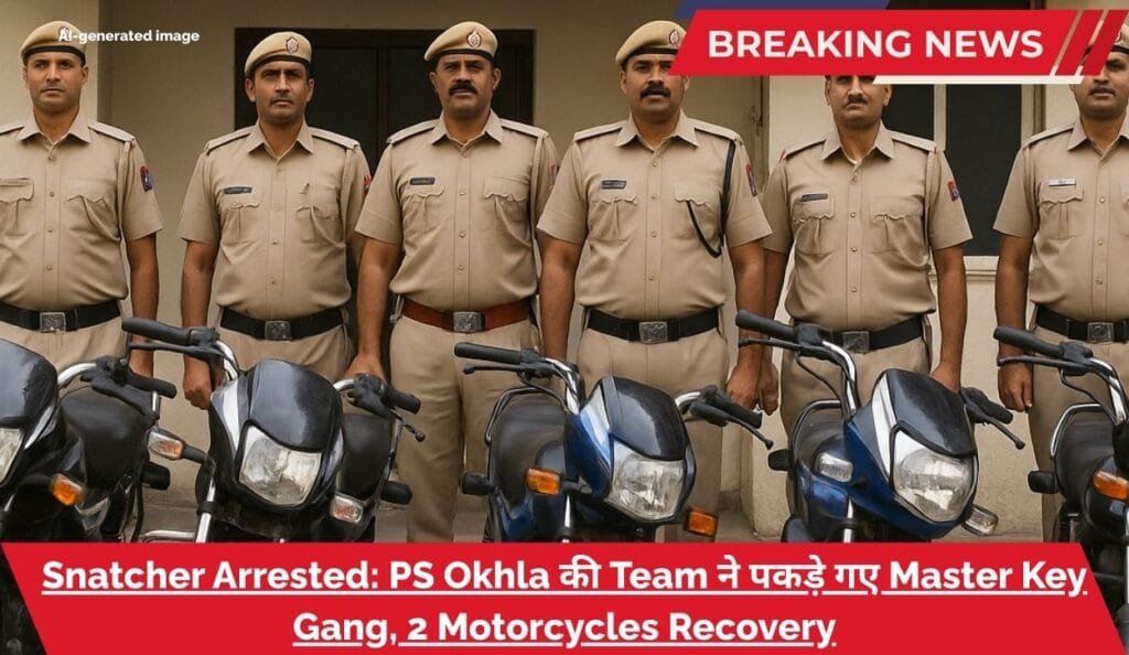 Snatcher Arrested: PS Okhla की Team ने पकड़े गए Master Key Gang, 2 Motorcycles और Mobile Phone Recovery