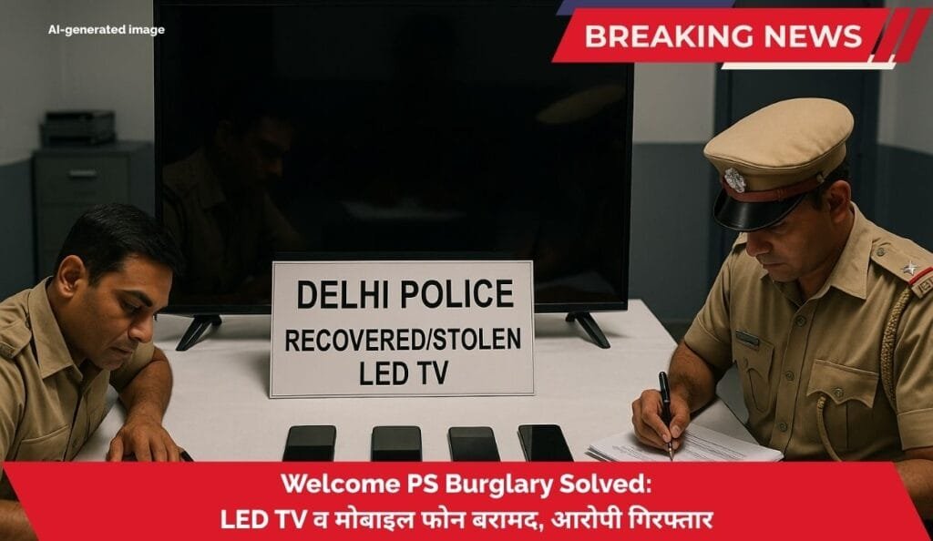 Delhi Welcome PS Burglary Solved: LED TV व मोबाइल फोन बरामद, आरोपी गिरफ्तार