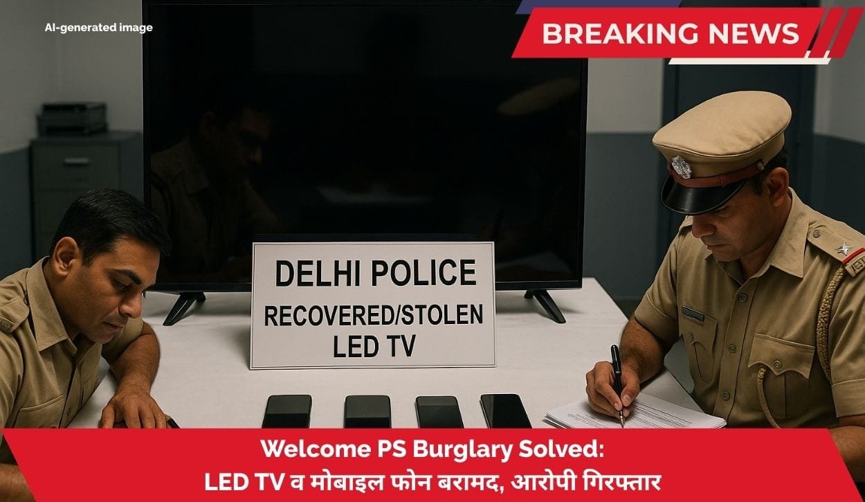 Welcome PS Burglary Solved: LED TV व मोबाइल फोन बरामद, आरोपी गिरफ्तार