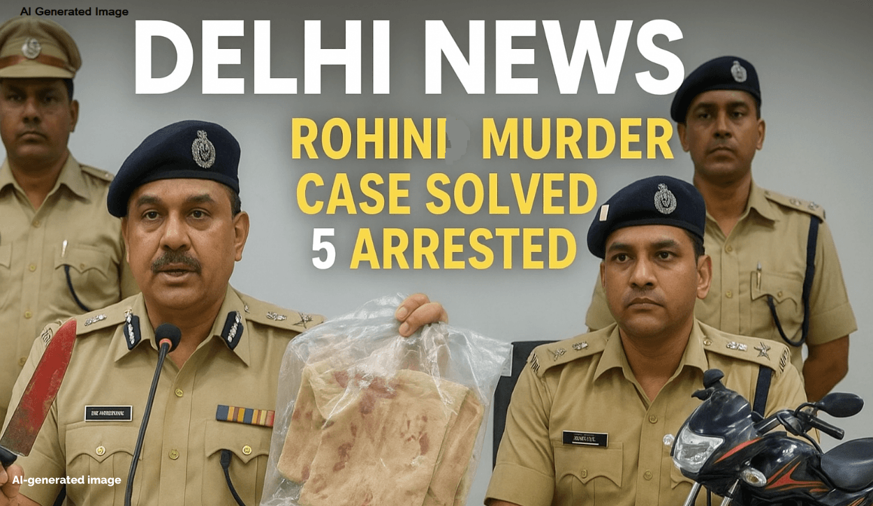 Delhi News Rohini में Blind Murder Case सुलझा 5 आरोपी गिरफ्तार