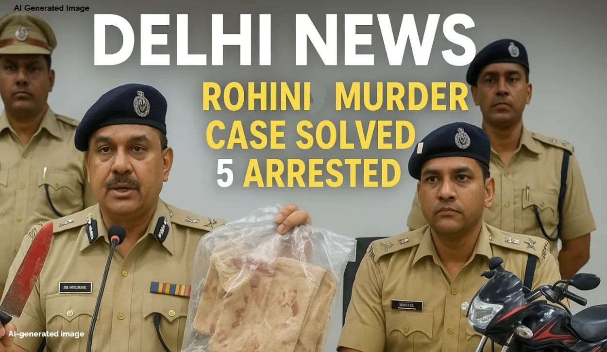 Delhi News Rohini में Blind Murder Case सुलझा 5 आरोपी गिरफ्तार
