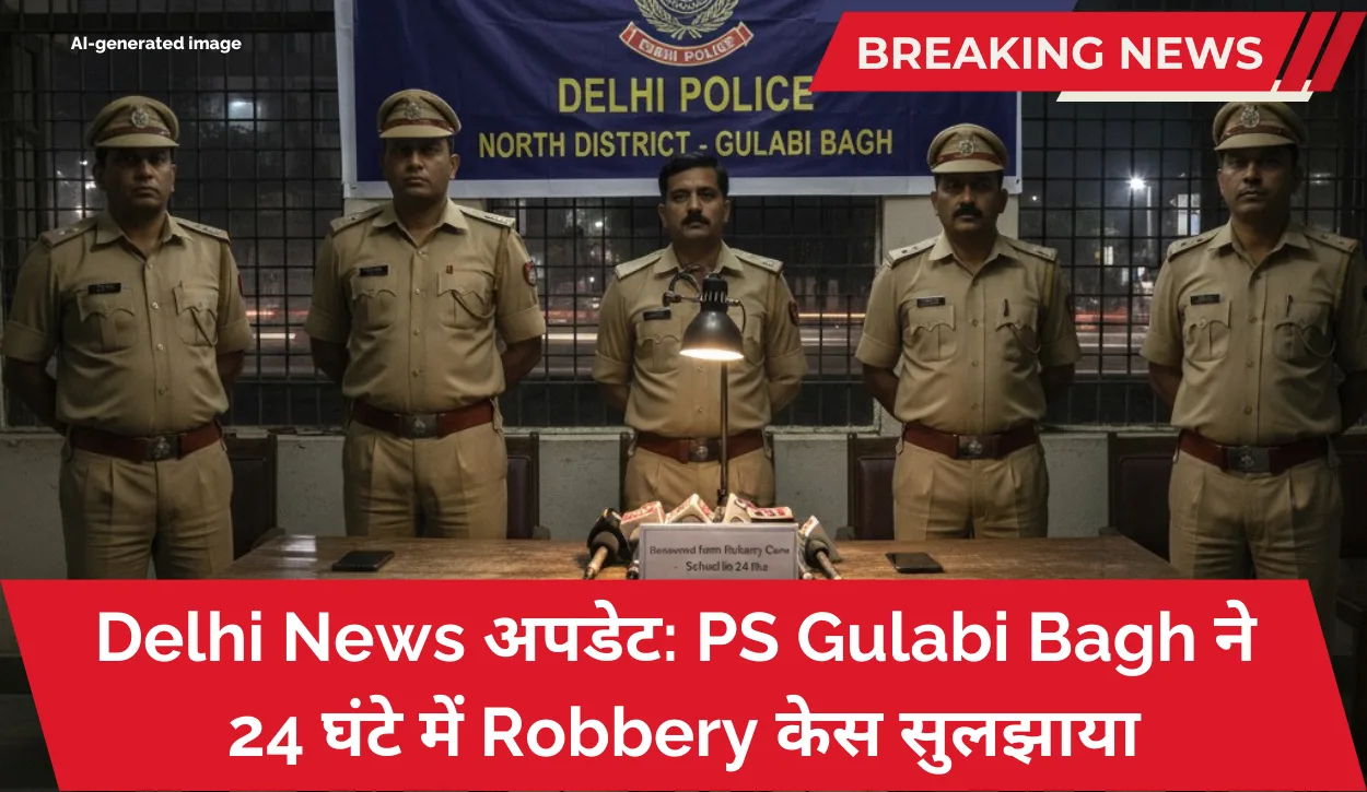 Delhi News अपडेट: PS Gulabi Bagh ने 24 घंटे में Robbery केस सुलझाया