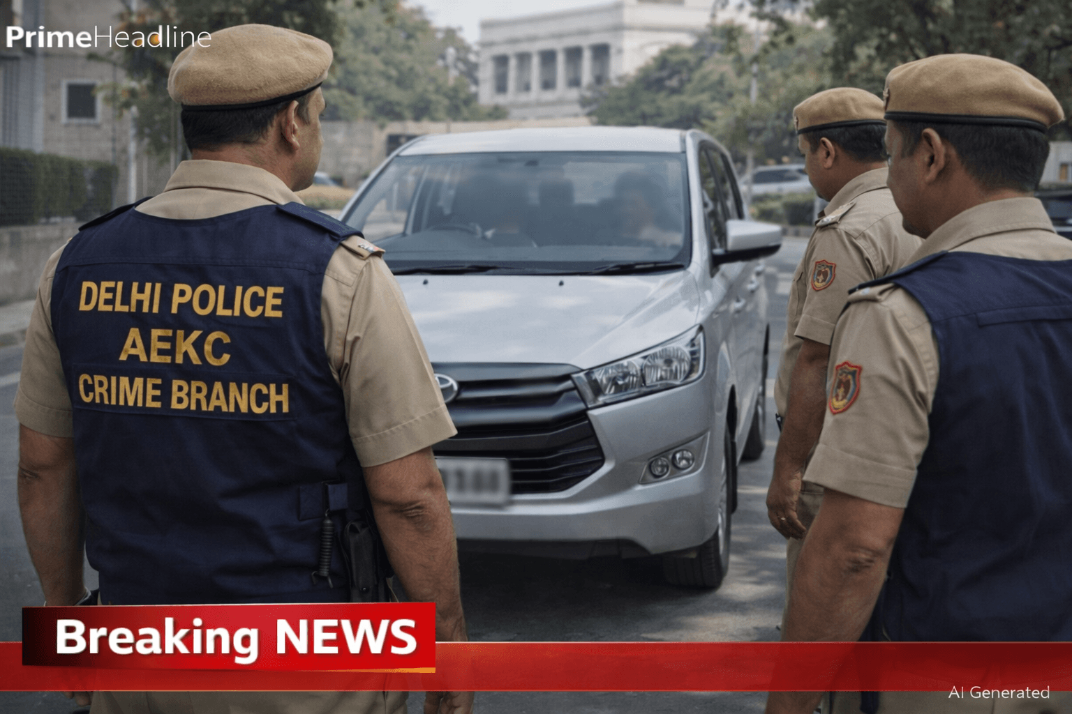 AEKC Crime Branch operation in Vasant Vihar Delhi AEKC Crime Branch operation in Vasant Vihar Delhi