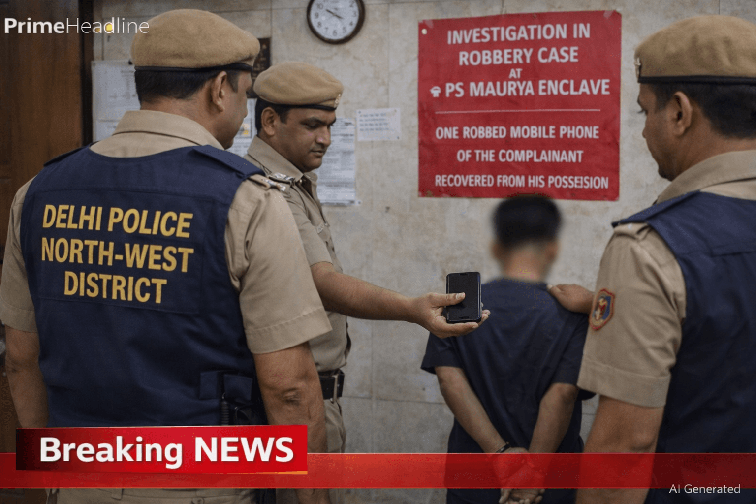Delhi Police North West District arrest in mobile robbery case