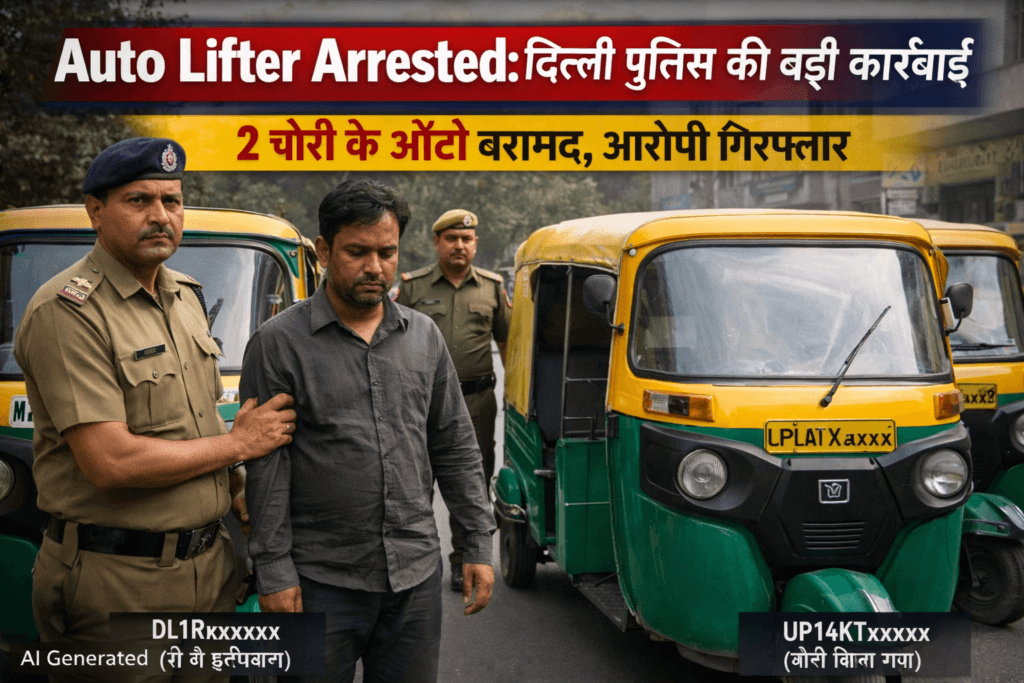 Auto Lifter Arrested Delhi Police recovery