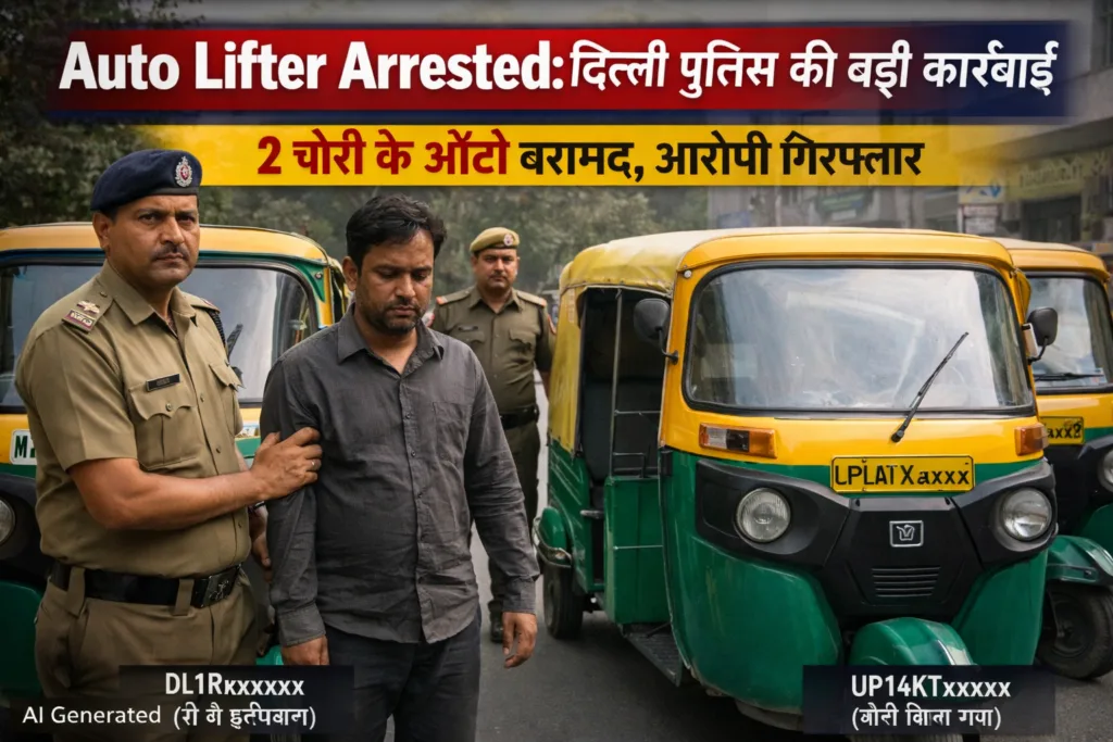 Auto Lifter Arrested: दिल्ली में 2 चोरी के ऑटो बरामद, आरोपी गिरफ्तार