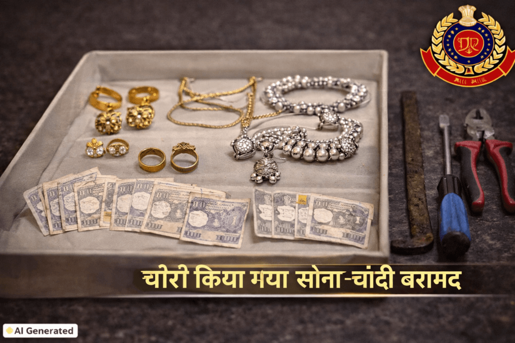 Delhi Burglary Case gold silver recovery items