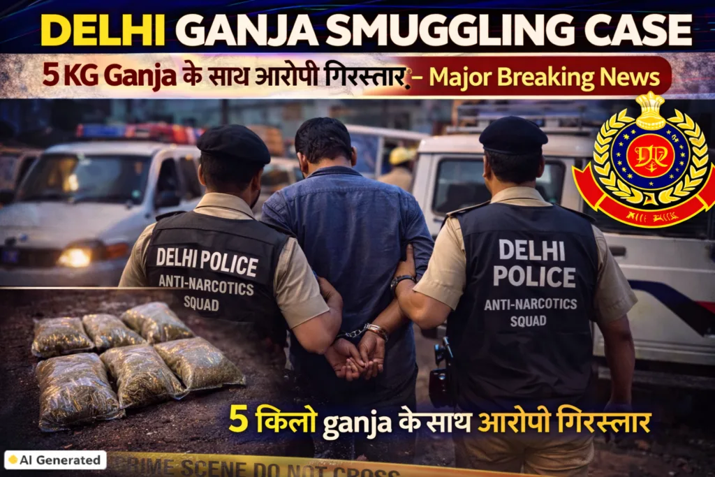 Delhi Ganja Smuggling Case: 5 किलो ganja के साथ आरोपी गिरफ्तार