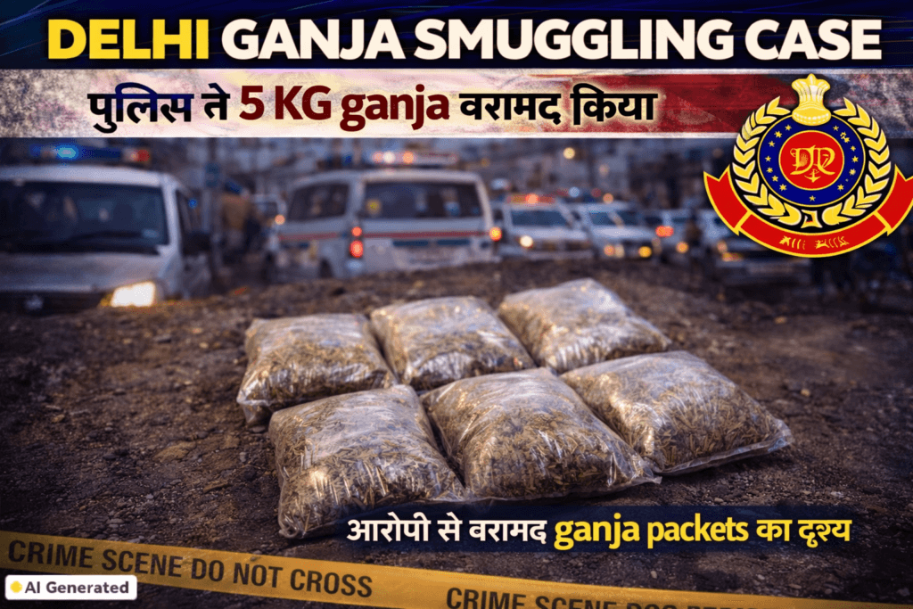 Delhi Ganja Smuggling Case seized ganja packets police evidence