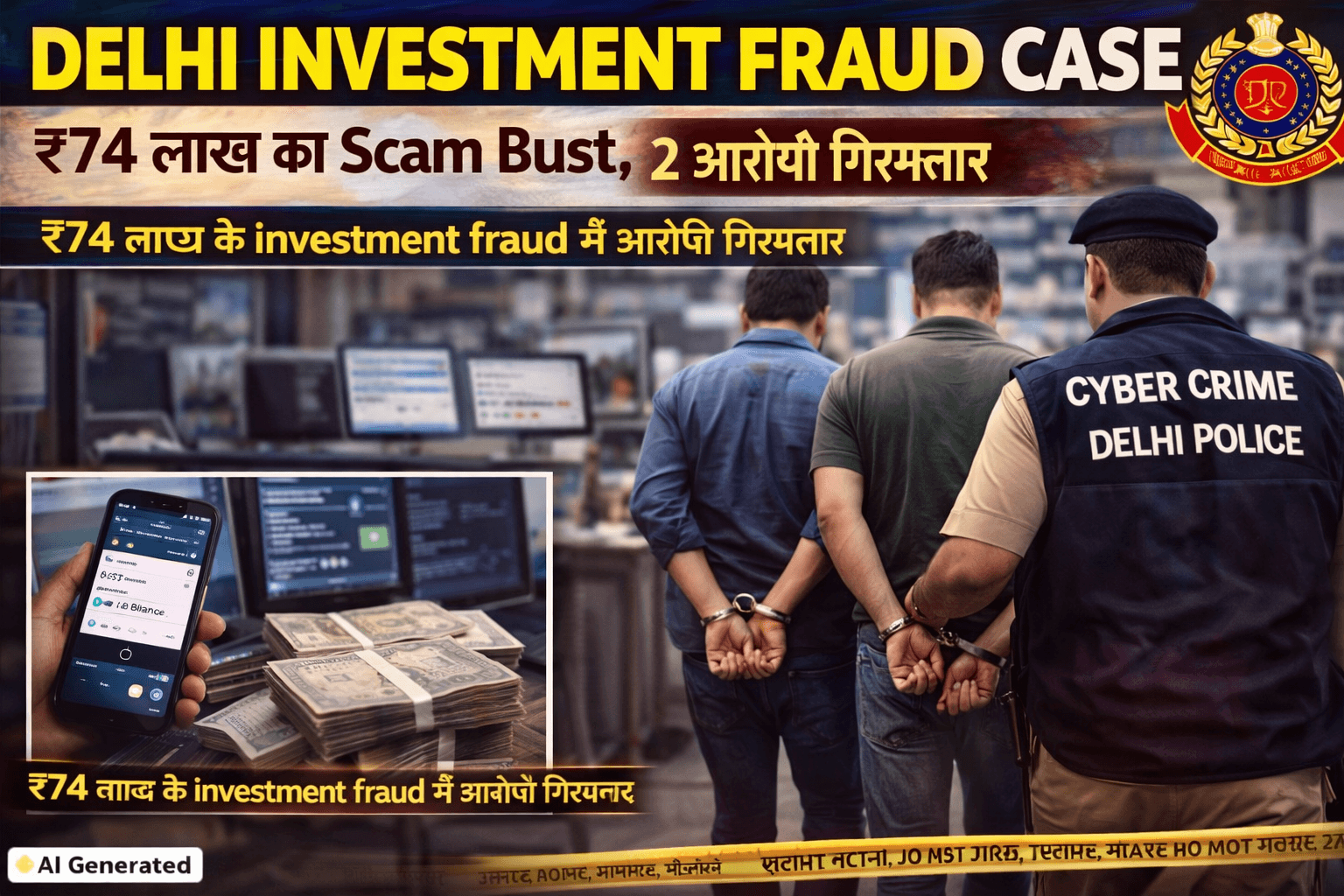 Delhi Investment Fraud Case cyber police arrest operation