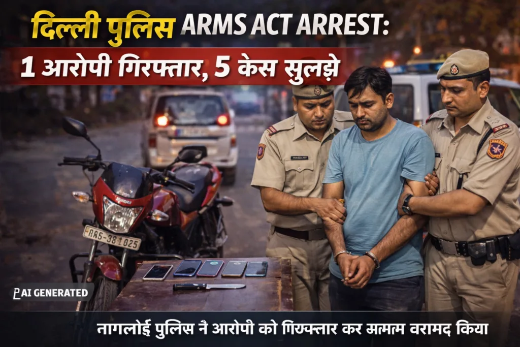 Delhi Police Arms Act Arrest: 1 आरोपी गिरफ्तार, 5 केस सुलझे, बड़ा खुलासा