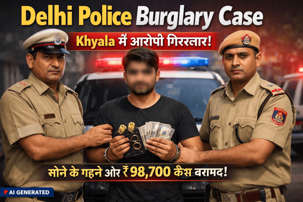 Delhi Police Burglary Case: Khyala में बड़ी कार्रवाई, आरोपी गिरफ्तार, सोना और कैश बरामद