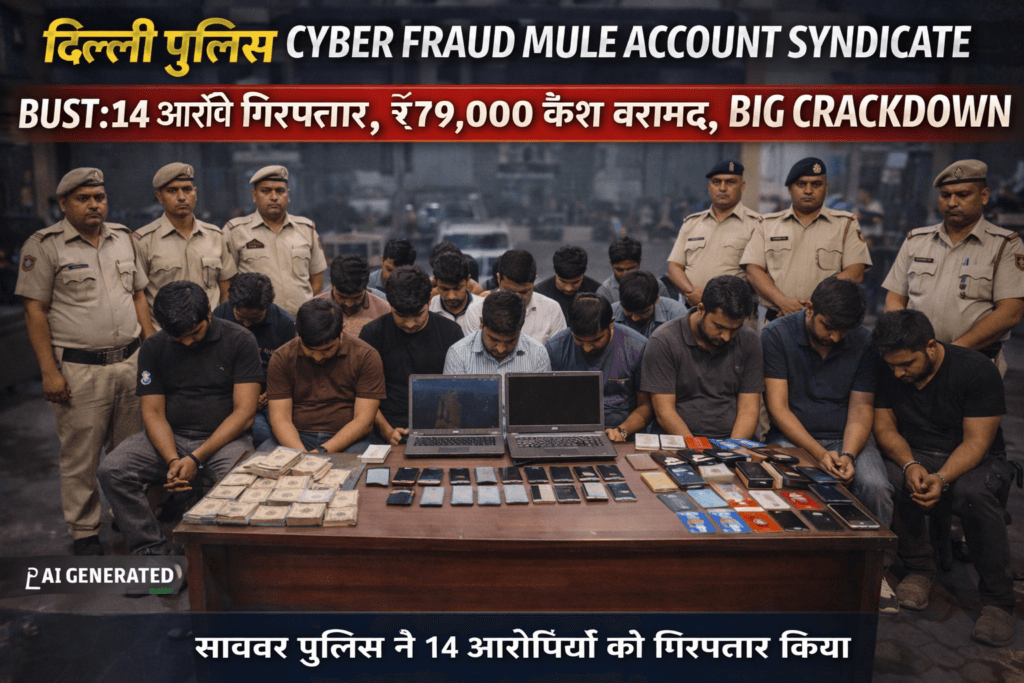 Delhi Police Cyber Fraud Mule Account Syndicate Bust: 14 आरोपी गिरफ्तार, बड़ा खुलासा