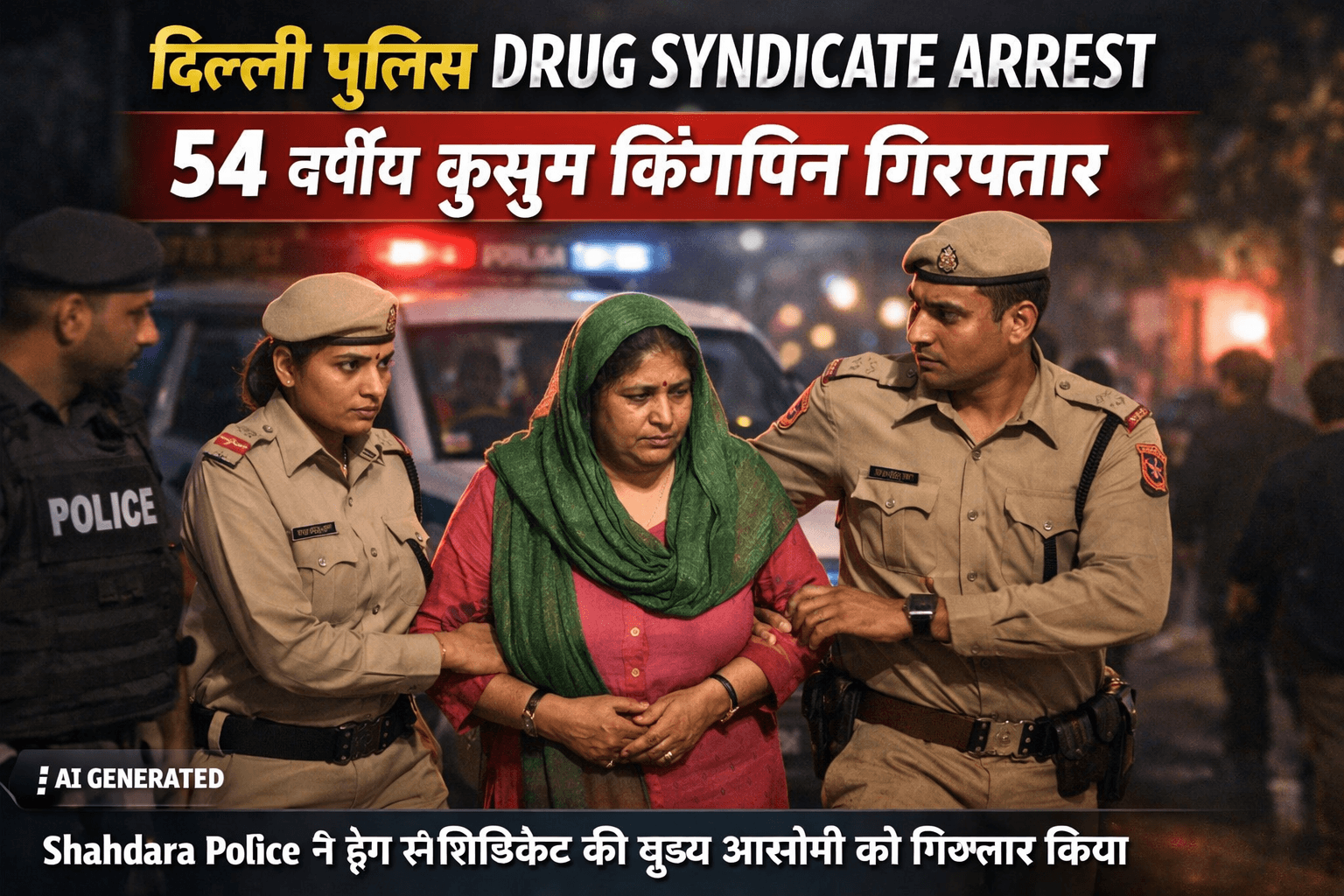 Delhi Police Drug Syndicate Arrest Kusum Kingpin