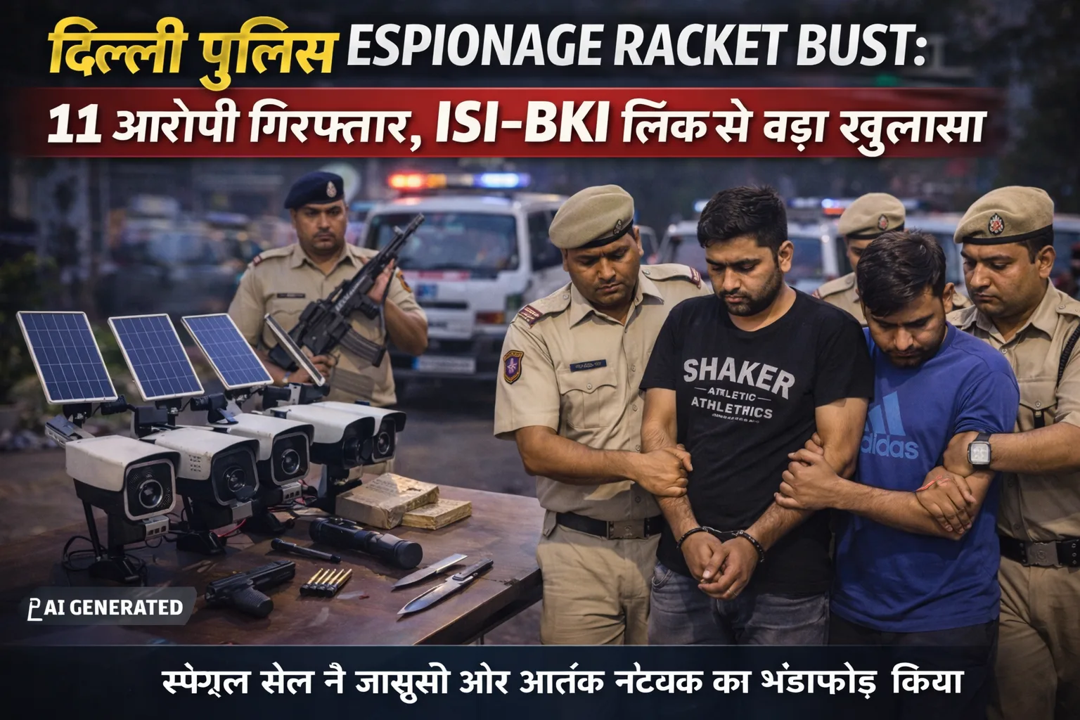Delhi Police Espionage Racket Bust accused arrest scene