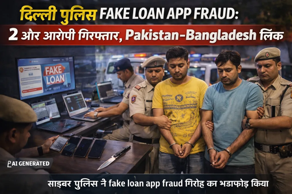 Delhi Police Fake Loan App Fraud: 2 और आरोपी गिरफ्तार, बड़ा इंटरनेशनल कनेक्शन उजागर