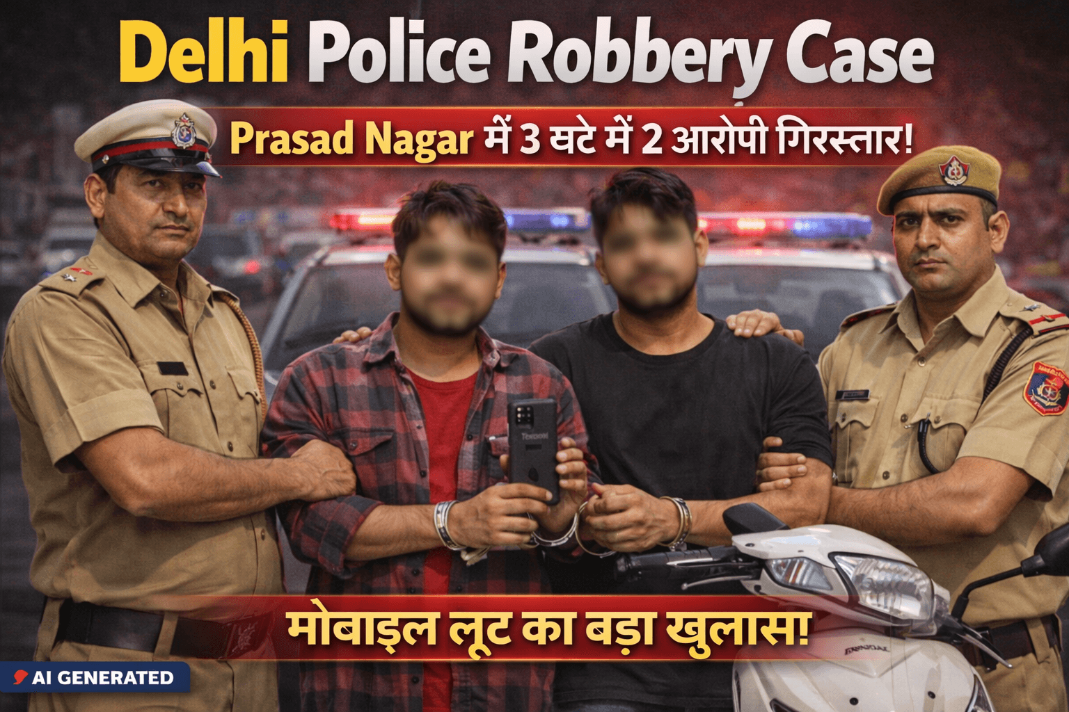 Delhi Police Robbery Case accused arrested within 3 hours