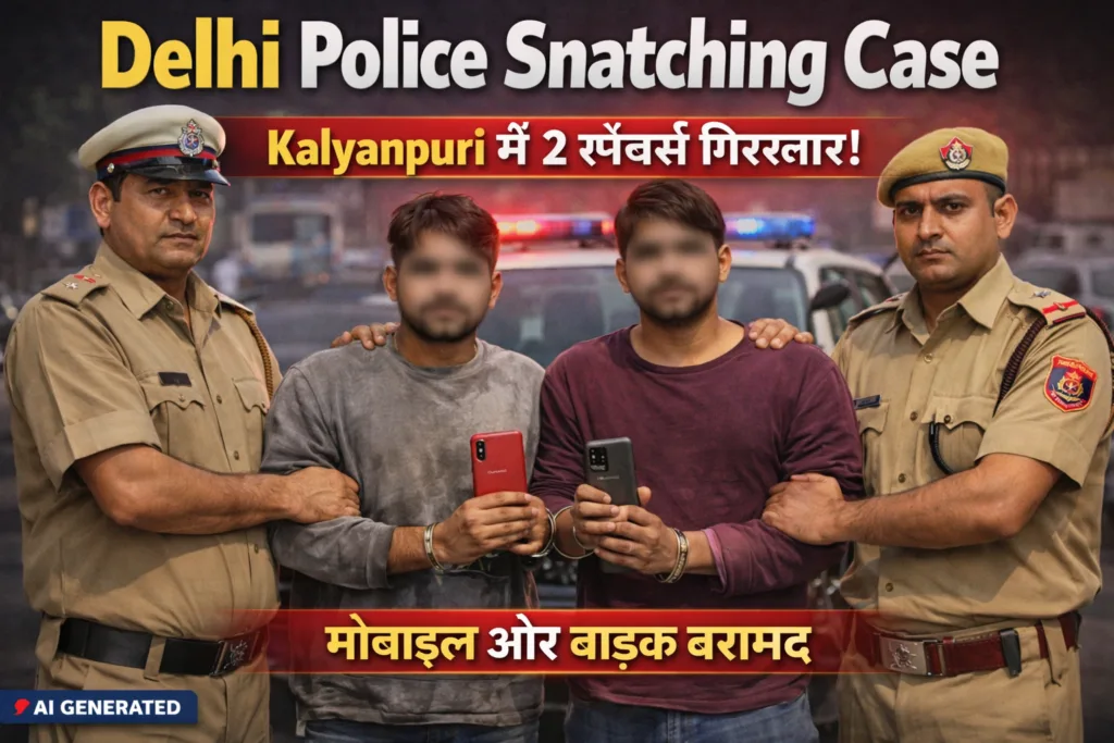 Delhi Police Snatching Case: Kalyanpuri में 2 स्नैचर्स गिरफ्तार, मोबाइल और बाइक बरामद