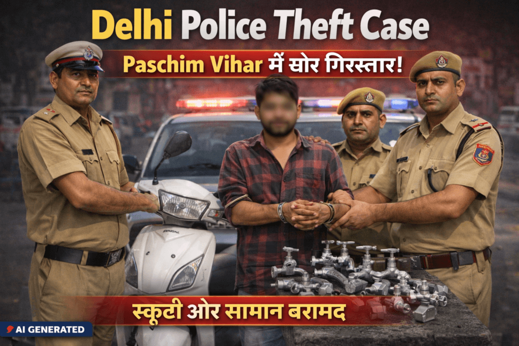Delhi Police Theft Case thief arrested with stolen scooty