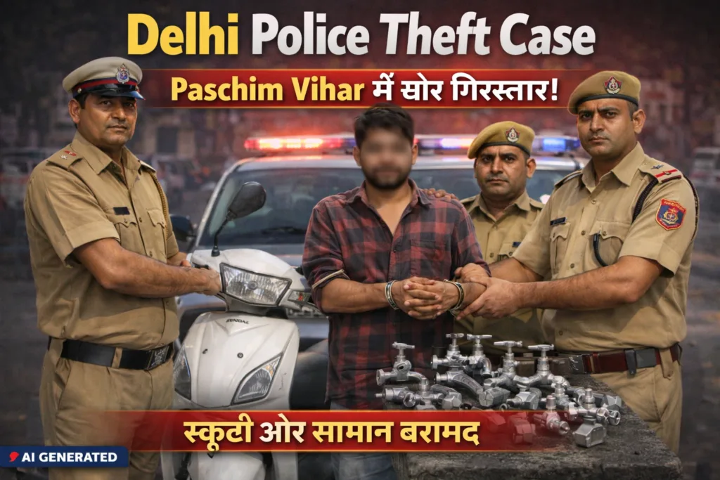 Delhi Police Theft Case: Paschim Vihar में चोर गिरफ्तार, स्कूटी और चोरी का सामान बरामद