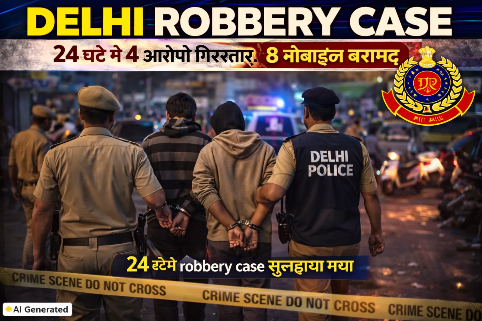 Delhi Robbery Case police investigation night robbery scene