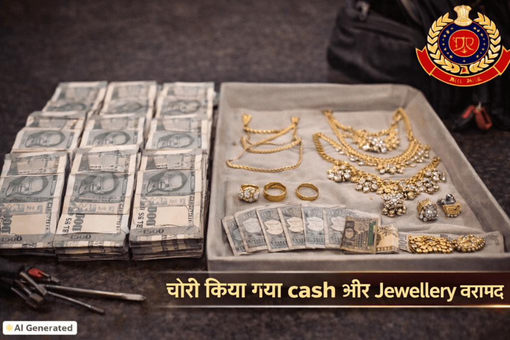 Delhi Theft Case gold jewellery cash recovery