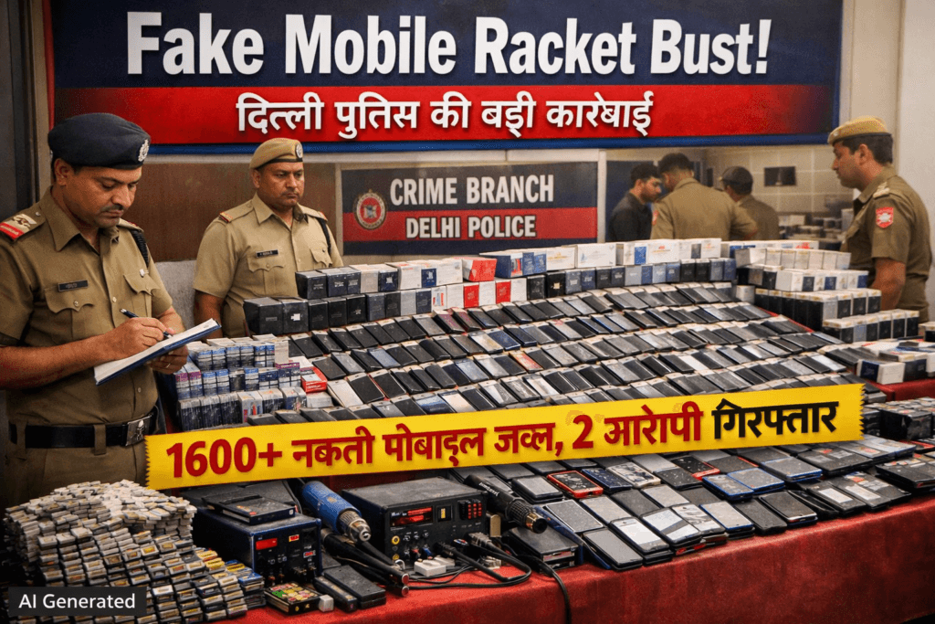 Fake Mobile Racket Bust: दिल्ली में 1600+ नकली मोबाइल जब्त, 2 आरोपी गिरफ्तार