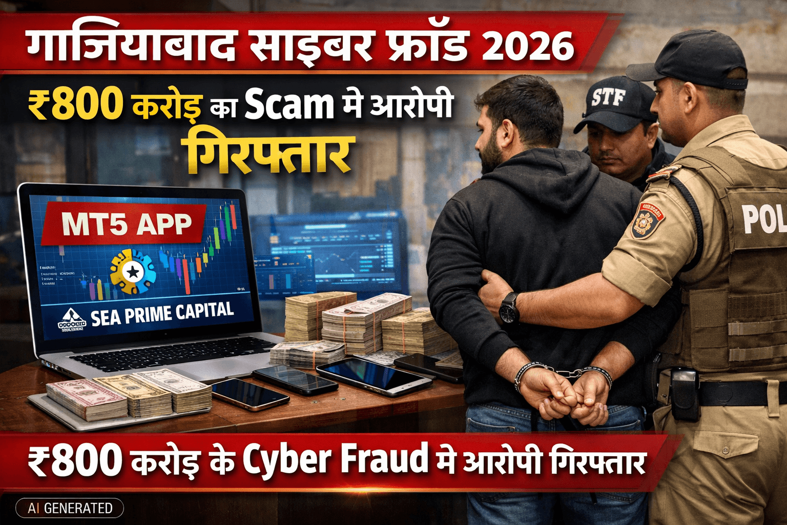 Ghaziabad Cyber Fraud 2026 MT5 App Scam Arrest