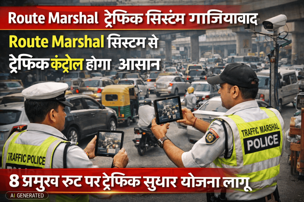 Ghaziabad Traffic Management 2026 route marshal system